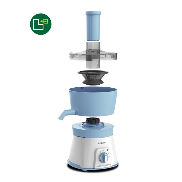 Philips HL7577/00 Viva Collection Juicer (White and Pearl Blue)