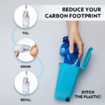 Borosil Aquasoul 600 ml Flask water Bottle (Flora) - Image 4