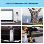 Borosil Aquasoul 600 ml Flask water Bottle (Flora) - Image 3