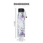 Borosil Aquasoul 600 ml Flask water Bottle (Flora) - Image 2