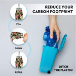 Borosil Aquasoul 600 ml Flask water Bottle (Slate) - Image 5