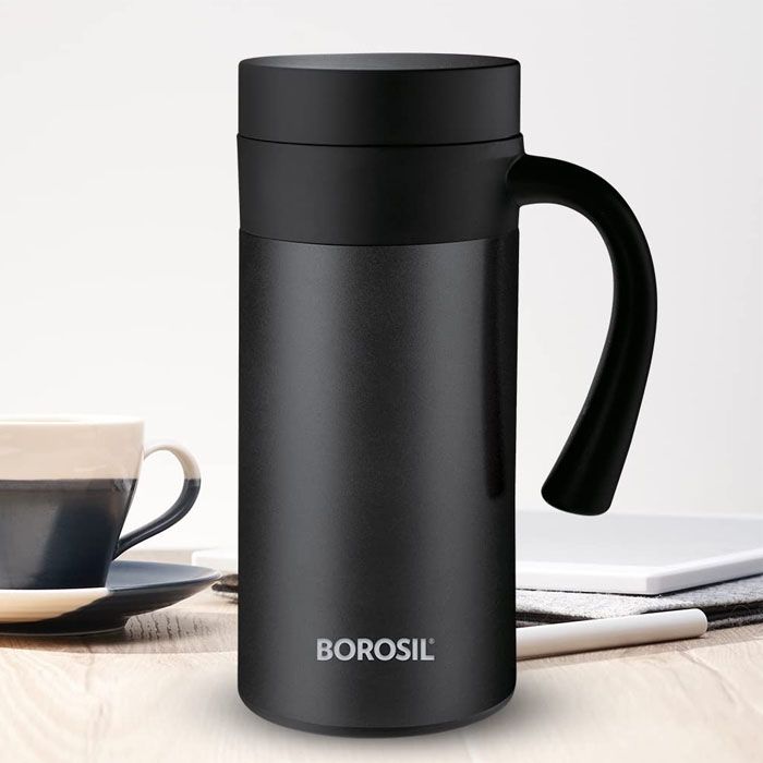 Borosil CafeTime Insulated Mug 400 ml (Black)