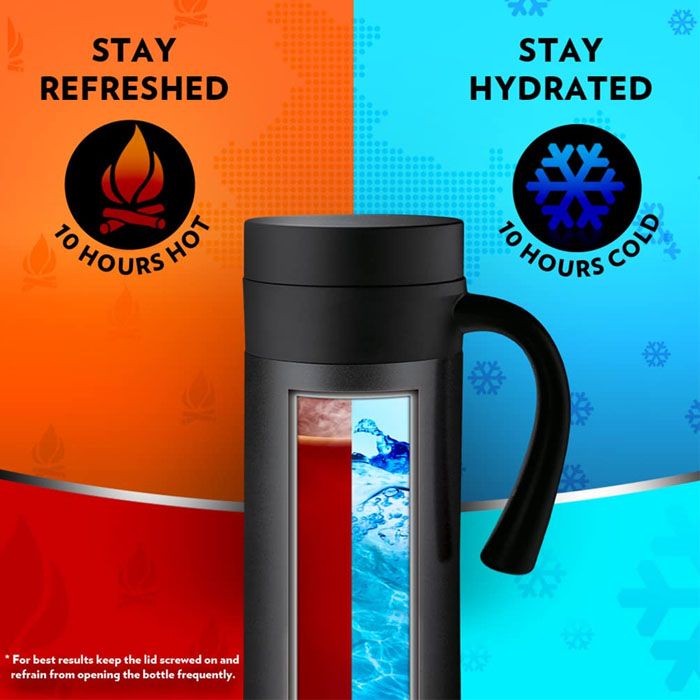 Borosil CafeTime Insulated Mug 400 ml (Black)