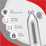 Milton Duo DLX 1800 Thermosteel 1.8 L Water Bottle (Silver) - Image 5