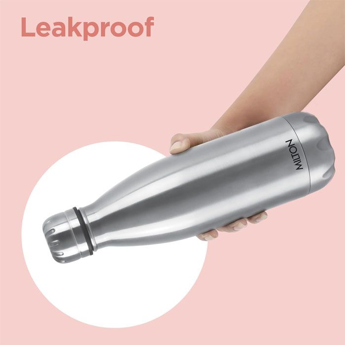 Milton Duo DLX 500 Thermosteel Water Bottle 500 ml (Silver)