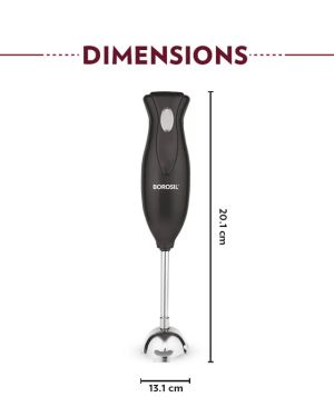 Borosil HB01 Smartblend Hand Blender (Black)