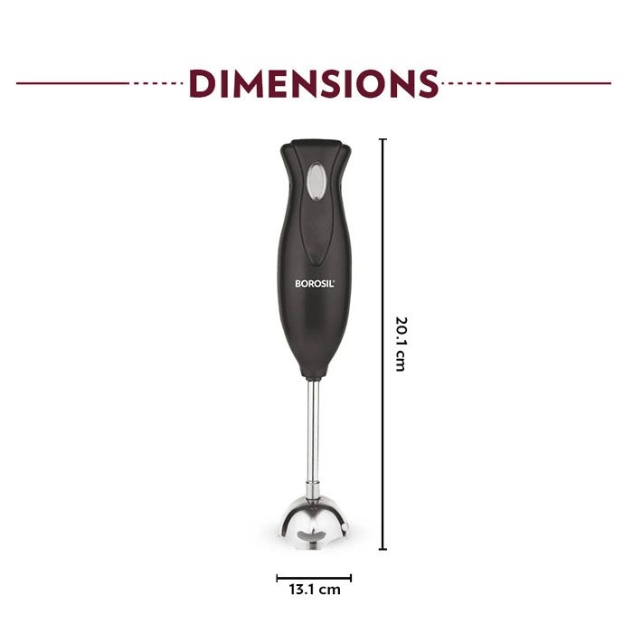 Borosil HB01 Smartblend Hand Blender (Black)