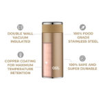 Borosil Hydra Travelsmart 360 ml Water Bottle (Rose Gold) - Image 5