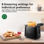 Philips HD2583/90 600 Watts 2-Slice Pop up Toaster with Integrated Bun Rack (Black) - Image 5