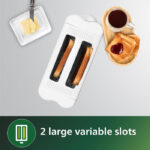 Philips HD4815/01 800 W Pop Up Toaster (White) - Image 3