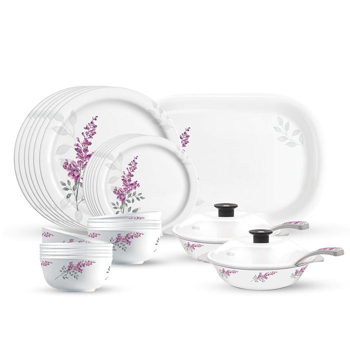 Milton Lissome Round Melamine Dinner Set of 31 Pcs Diana