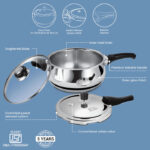 Milton Procook 1.5L Pressure Cooker Outer Lid Curve Triply - Image 8