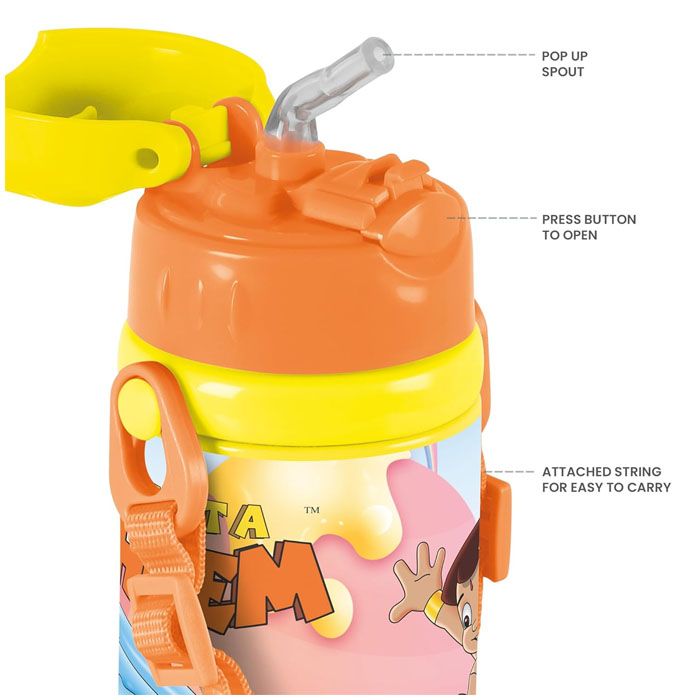 Milton Charmy 350 Chota Bhim Thermosteel Vacuum Insulated Kids Bottle Safe, Stylish & Kid-Approved