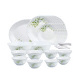 Larah by Borosil Erba Opalware 33 pcs Durable & Beautiful Dinner Set