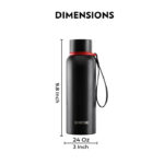 Borosil Trek 700 ml Flask Water Bottle Long-Lasting Coolness (Black) - Image 5