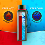 Borosil Trek 700 ml Flask Water Bottle Smart Hydration On-the-Go (Green) - Image 2