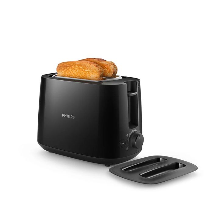 Philips HD2582/90 Daily Collection Two slice Convenient Pop Up Toaster (Black)