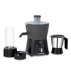 Philips HL7579/00 Juicer Mixer Grinder 3 Jar 600 Watt with Blend and Carry (Black)
