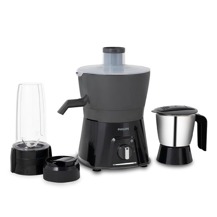 Philips HL7579/00 Juicer Mixer Grinder 3 Jar 600 Watt with Blend and Carry (Black)