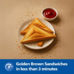 Philips HD3000/80 4-Slice Sandwich Maker – 800 W UHD Plates - Image 3