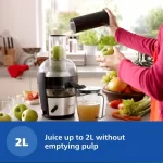 Philips HR1863/20 Juicer 800W Quick Clean with XL Feeding Tube, 2L Pulp Container & Drip Stop | Fast Juice Extractor - Image 4