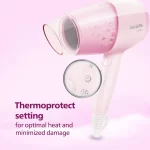 Philips BHC017/00 Hair Dryer 1200W ThermoProtect with Foldable Handle & Cool Air Setting | Compact Travel Hair Dryer - Image 3