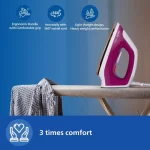 Philips Compact Dry Iron DST0610/30 | 1000W Lightweight Dry Iron with Non-Stick Soleplate - Image 3