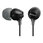Sony MDR-EX15AP Stereo Headphones with Mic | In-Ear Wired Earphones with Powerful Bass & HD Sound (Black) - Image 2