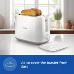Philips HD2582/00 830W 2-Slice Pop-Up Toaster with Bun Warmer | 8 Browning Settings | Wide Slots | White - Image 5