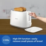 Philips HD2582/00 830W 2-Slice Pop-Up Toaster with Bun Warmer | 8 Browning Settings | Wide Slots | White - Image 4