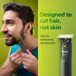 Philips OneBlade Face Hybrid Trimmer QP1424/10 | Trim, Edge & Shave | Waterproof | Dual Protection Technology - Image 2