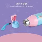 CELLO Kidzbee Uranus 900 Frosted Fun Print Water Bottle 680ml | Insulated Kids Bottle | Leak Proof Flip Cap | BPA Free - Image 3