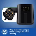 PHILIPS HD9252/90 Digital Air fryer | 4.1L Capacity | Touch Panel | Rapid Air Technology | Adjustable Temperature Control | Compact Design |100% Food Safe - Image 4