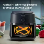 Philips NA120/00 4.2L Air Fryer 1500W | Analog Airfryer with RapidAir Technology | Black - Image 6