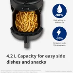 Philips NA120/00 4.2L Air Fryer 1500W | Analog Airfryer with RapidAir Technology | Black - Image 3