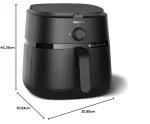 PHILIPS NA130/00, 6.2 Litre Extra Large Air Fryer, 1700W, RapidAir Technology, Analog Controls, Black - Image 2